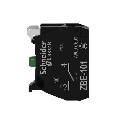 Schneider Electric ZBE101 Harmony, 22mm Push Button, add on contact block, 1 NO, screw clamp terminal — Schalter & modulare Geräte