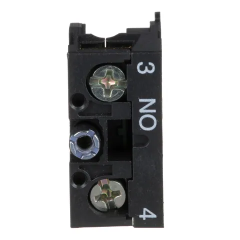 Schneider Electric ZB2BE101 Harmony, 22mm Push Button, add on contact block, 1 NO, screw clamp terminal — Switches & Modular Apparatus