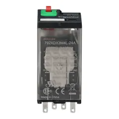 Schneider Electric 792XDX3M4L-24A Power relay, SE Relays, 4PDT, 3A, 24 VAC, cover with locking push button and LED — Akcesoria ogólne