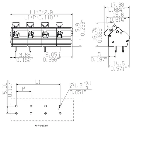 Weidmuller 1953960000 LMZFL 10/5/135 3.5OR Terminal Block — Bornas de conexión / regletas