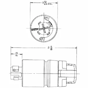 Hubbell HBL20445B Hubbellock Plug — General Accessories