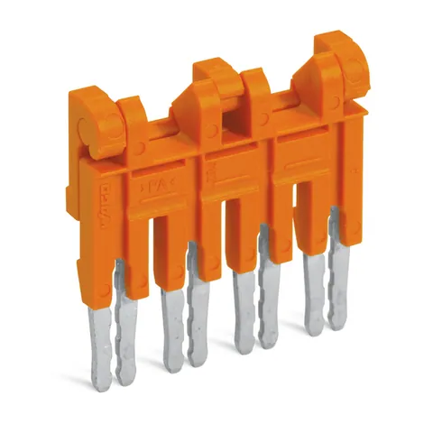 Wago 282-434/100-000 Jumper; 4-way; insulated; orange — Bornas de conexión / regletas