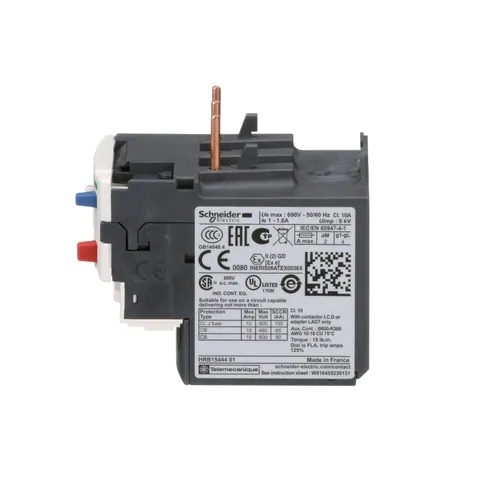 Schneider Electric LRD06 TeSys Deca, thermal overload relay, 1 to 1.6 A, class 10A — Power Supplies & Controllers