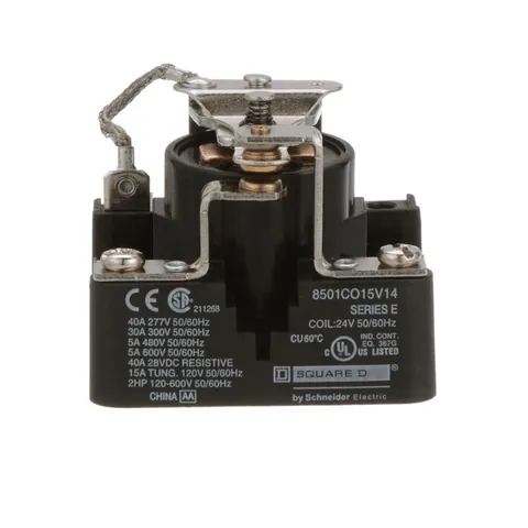 Schneider Electric 8501CO15V14 Power Relay, Harmony 8501C, SPDT, coil, screw clamp terminal, 30A, 24V AC, 1NO + 1NC — Accesorios generales