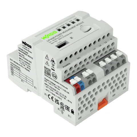 Wago 2857-570/024-005 3-Phase Power Measurement Module; 3x277/480 V/5 A; Modbus RTU; Digital output; Configuration via software; Supply voltage: 24 VDC — Näherungs- & induktive Sensoren