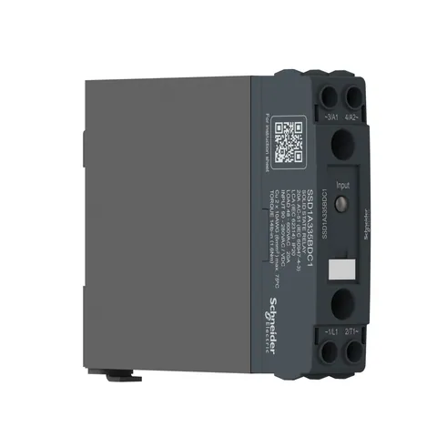 Schneider Electric SSD1D530BDC1 DIN rail mount relay, Harmony Solid State Relays, 30A, DC switching, input 4 to 32V DC, output 1 to 150V DC — Contactors & Relays