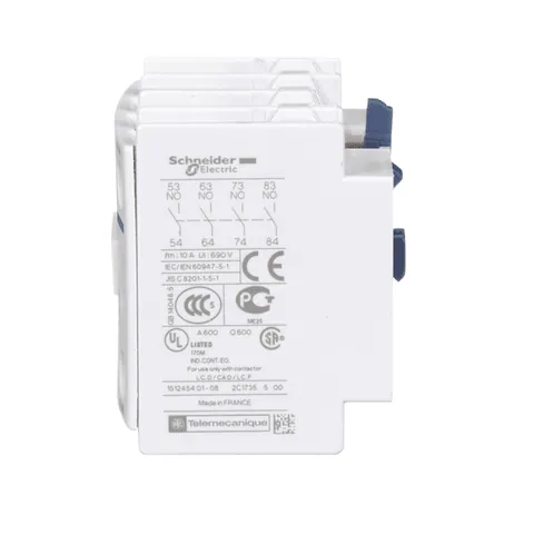 Schneider Electric LADN40 TeSys Deca Auxiliary Contact Block - 4 NO - Screw Clamp Terminals (LC1D09-150) — Contactores y relés