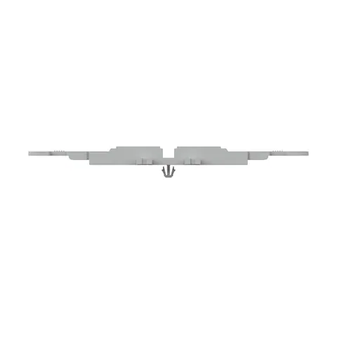Wago 221-2511 Mounting carrier with strain relief; 1-way; for inline splicing connector with lever; with snap-in mounting foot; gray — Terminal Blocks