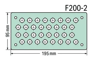 Wago 850-818/002-003 Flange plate; F200-2 flange plate; WxH (195x95 mm); 32 x M12 drilled holes — Armadi elettrici e custodie