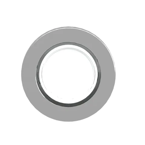 Schneider Electric ZB4FV013 Head for pilot light, Harmony XB4, flush mounted, white, 30mm, with plain lens, universal LED — Control & HMI