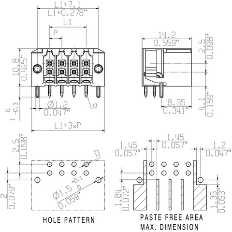 Weidmuller 1289540000 PCB Plug-in Connector 3.50 mm 22 Poles 90° — Accessori generali