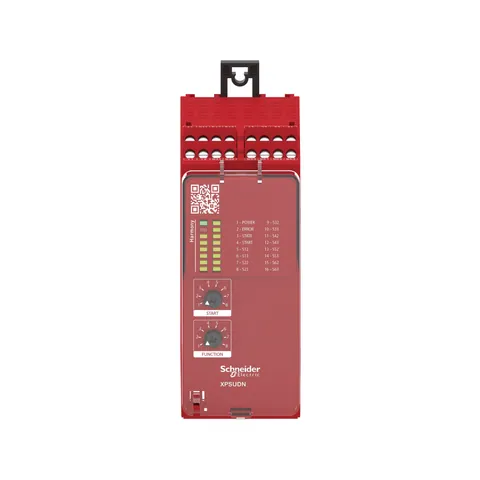 Schneider Electric XPSUDN13AP safety module, Harmony XPSU, Cat 4, features 6 x XPSUAF, 24V AC or DC, screw — Contactors & Relays