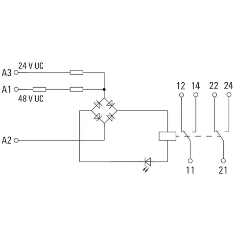 Weidmuller 1122661001 RS 32 24-48VUC LD LP 2U — Schütze & Relais