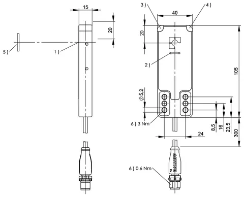 Balluff BIS0131 Cubic Readers for HF (13.56 MHz) for connection to Evaluation Unit BIS... — General Accessories