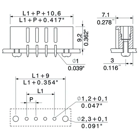 Weidmuller 1943470000 PCB Plug-in Connector SC 3.81/09/180F 3.2SN BK BX — Allgemeines Zubehör