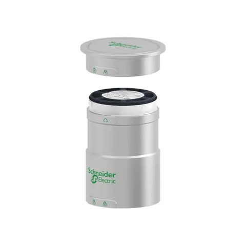Schneider Electric XVUC21BQ Base unit with top cover for modular tower lights, Harmony XVU, silver, 60mm, 24V AC DC — General Accessories