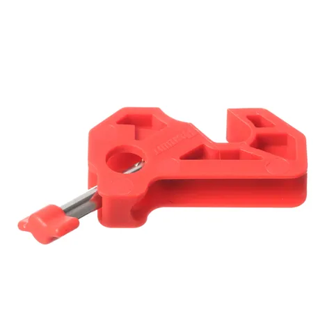 Panduit PSL-MCBNT-V Circuit Breaker Lockout no tool, Nylon, Red, 0.4"x1.9", PK5 — Hand & Power Tools