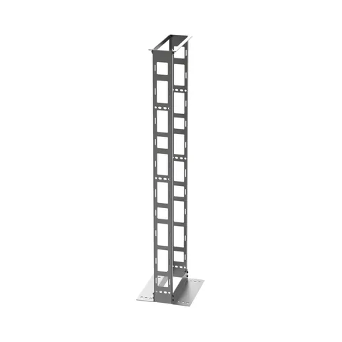 Panduit R2P6S 2-Post Rack, 45RU, 6 in. Deep, #12-24 Threaded E-Rails, Steel, Black — Control Cabinets & Enclosures