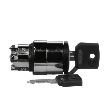 Schneider Electric ZB4BG4 Harmony, 22mm Push Button, keyed selector switch operating head, 2 position, maintained, unmarked — Switches & Modular Apparatus