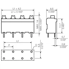 Weidmuller 1826210000 LSF-SMT 7.62/02/180 3.5SN BK TU — Connectors & Plugs