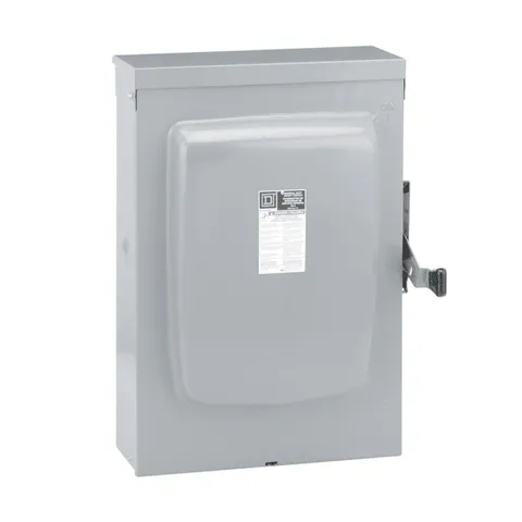 Schneider Electric D325NR Safety switch, general duty, fusible, 400A, 3 pole, 125hp, 240VAC, NEMA 3R, neutral factory installed — Akcesoria ogólne