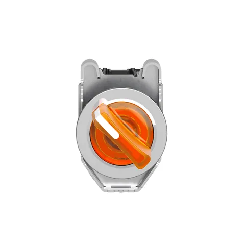 Schneider Electric XB4FK125B5 Illuminated selector switch, Harmony XB4, metal, orange handle, 30mm, universal LED, 2 positions, 1NO + 1NC, 24V AC DC — Interruttori e apparecchiature modulari