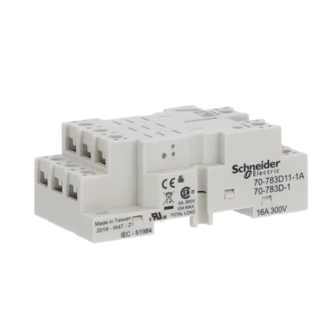 Schneider Electric 70-783D11-1A Socket, SE Relays general purpose relay accessory, 3PDT, 16A, 300 V, 11 pins, screw clamping terminal, 784 series — Akcesoria ogólne