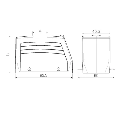 Weidmuller 1787060000 HDC Enclosure, Size 6, IP65 Protection, Top Cable Entry — General Accessories