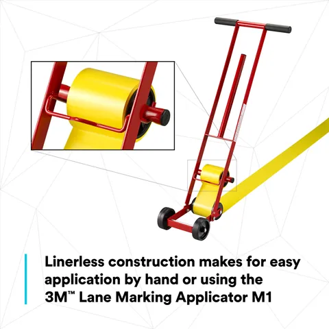 3M 7100253513 Durable Floor Marking Tape 971, Yellow, 3 in x 36 yd, 17 mil, 4 Rolls/Case, Individually Wrapped Conveniently Packaged — General Accessories