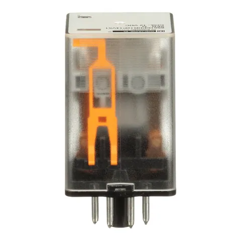 Schneider Electric 8501KPDR12P14V51 Plug in relay, Type KP, tubular, 1 HP at 277 VAC, 10A resistive at 120 VAC, 8 pin, DPDT, 2 NO, 2 NC, 12 VDC coil, light — General Accessories