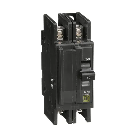 Schneider Electric QOU240 Mini circuit breaker, QOU, 40A, 2 pole, 120/240VAC, 10kA — General Accessories