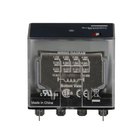 Schneider Electric 784XDXCL-120A Power relay, SE Relays, 15A, 4PDT, 120 VAC, clear cover with LED indicator — Akcesoria ogólne