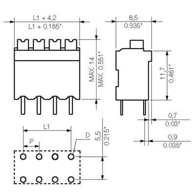 Weidmuller 1870660000 LSF-SMT 3.50/04/180 1.5SN BK TU — General Accessories