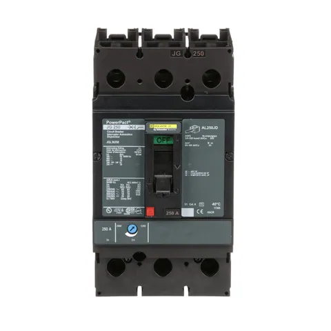 Schneider Electric JGL36250 Circuit breaker, PowerPacT J, 250A, 3 pole, 600VAC, 18kA, lugs, thermal magnetic, 80% — Accessori generali