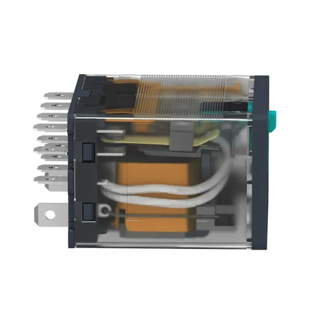 Schneider Electric RPM42BD plug-in relay, Harmony electromechanical relays, 15A, 4CO, with LED, lockable test button, 24V DC — Akcesoria ogólne