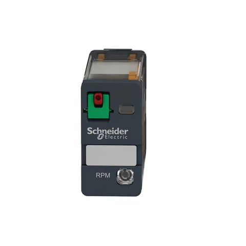 Schneider Electric RPM12F7 plug-in relay, Harmony electromechanical relays, 15A, 1CO, with LED, lockable test button, 120V AC — Accesorios generales