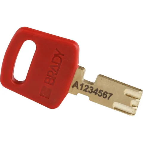 Brady Corporation NYL-RED-38PL-KA3PK Brady SafeKey Lockout Padlock Nylon Red 1.5" Plastic Shkl Keyed Alike 3 Pk — General Accessories