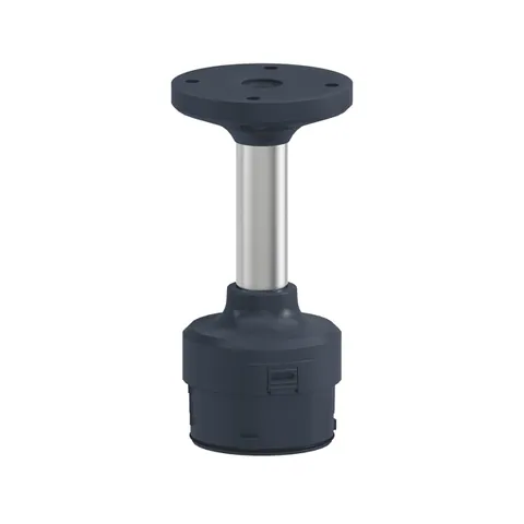 Schneider Electric XVUZ02 Fixing plate with 100mm aluminium pole for modular tower lights, Harmony XVU, black, 60mm — Accessories