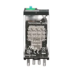 Schneider Electric 792XDX3M4L-24D Power relay, SE Relays, 4PDT, 3A, 24 VDC, cover with locking push button and LED — Akcesoria ogólne