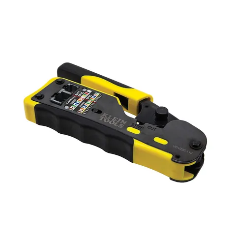Klein Tools VDV226-110 Ratcheting Cable Crimper / Stripper / Cutter, for Pass-Thru™ — Hand & Power Tools