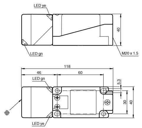 Pepperl+Fuchs NBB15-U1-A0 Inductive sensor — Sensori di prossimità e induttivi