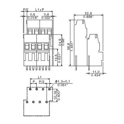 Weidmuller 1769430000 LM2H 5.08/42/90 3.5SN OR BX — Accessori generali