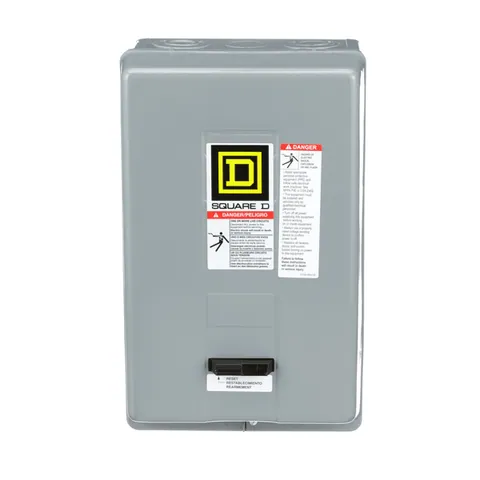 Schneider Electric 8536SDG1V08 NEMA motor starter, Type S, nonreversing, Size 2, 45A, 25HP at 460VAC, 5kA SCCR, 3 phase, 3 pole, melting alloy, 208VAC coil, NEMA 1 — Accessori generali