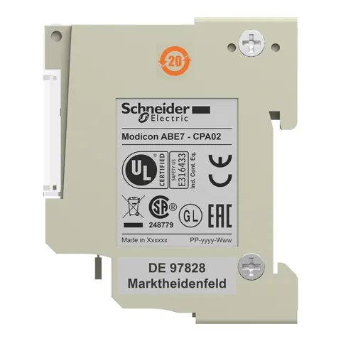 Schneider Electric ABE7CPA02 connection sub-base ABE7 - for passive distribution of 8 channels — Remote I/O & Communication