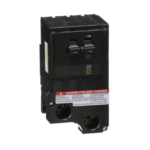 Schneider Electric QO2150 Mini circuit breaker, QO, 150A, 2 pole, 120/240VAC, 10kA, plug in mount — General Accessories