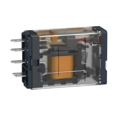 Schneider Electric RPM12B7 plug-in relay, Harmony electromechanical relays, 15A, 1CO, with LED, lockable test button, 24V AC — Contactores y relés