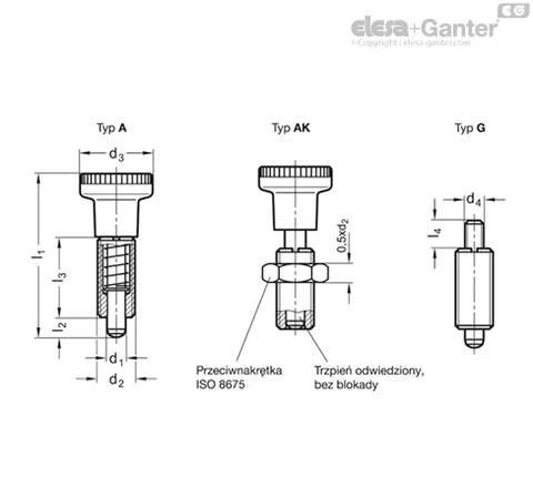 Elesa+Ganter GN 613-5-A GN 613-5-A Indexing Plunger — Hand & Power Tools