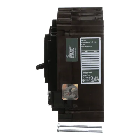Schneider Electric HDL36100U31X Circuit breaker, PowerPacT H, 100A, 3 pole, 600VAC, 14kA, lugs, Micrologic 3.2, 80% — Accesorios generales