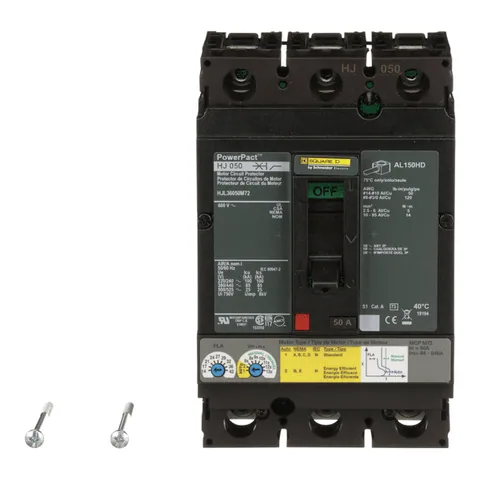 Schneider Electric HJL36050M72 PowerPacT H-Frame Motor Circuit Protector, 50A, 3 Pole, 600VAC, 25kA, Lugs, Thermal Magnetic, 80% — Accessori generali