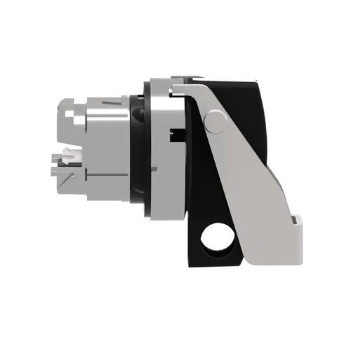 Schneider Electric ZB4BJ292 Head for selector switch, Harmony XB4, metal, black, 22mm, long handle, 2 positions, stay put, padlockable on the right — Allgemeines Zubehör